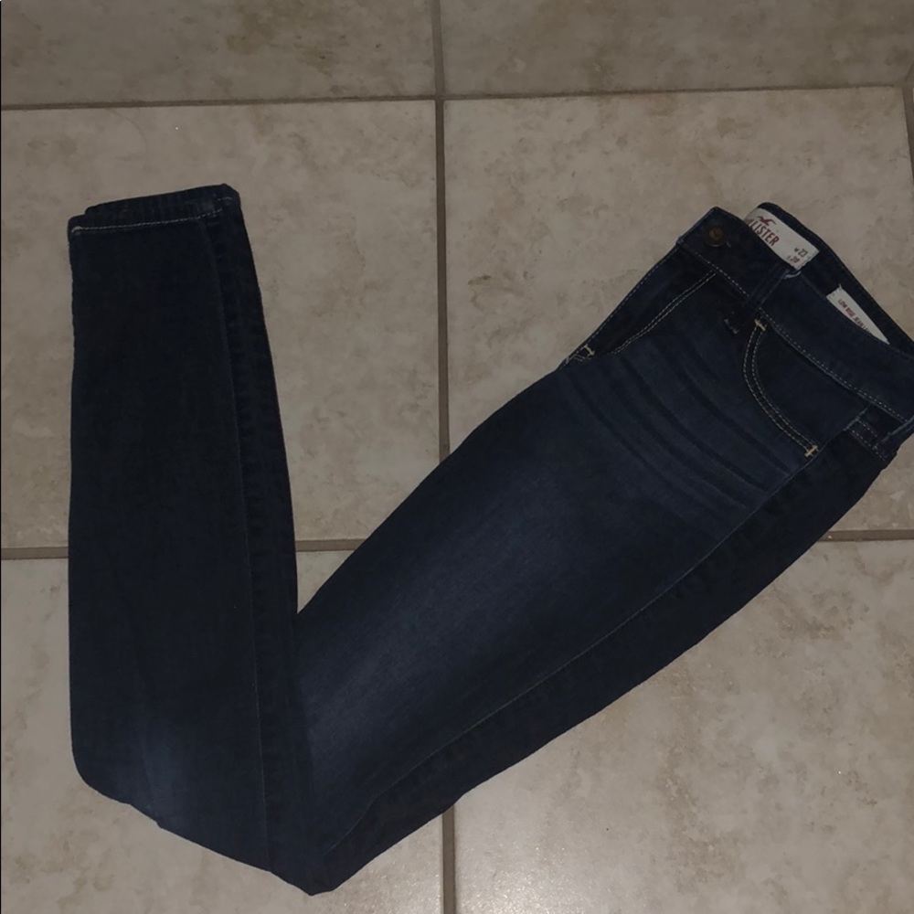 Dark low rise jean legging